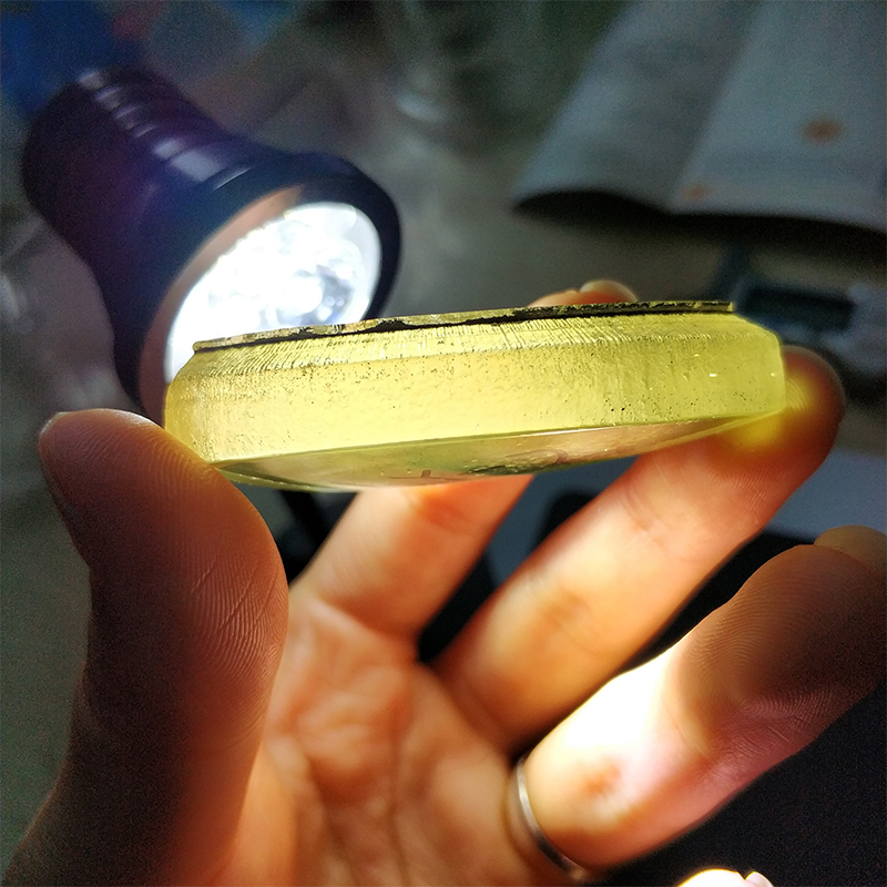 GIGAJEWE Loose Ingot Sic Wafar Honey Light Yellow Color Rough Stone Synthetic Moissanite Raw Material Diamond Rough 6$/g