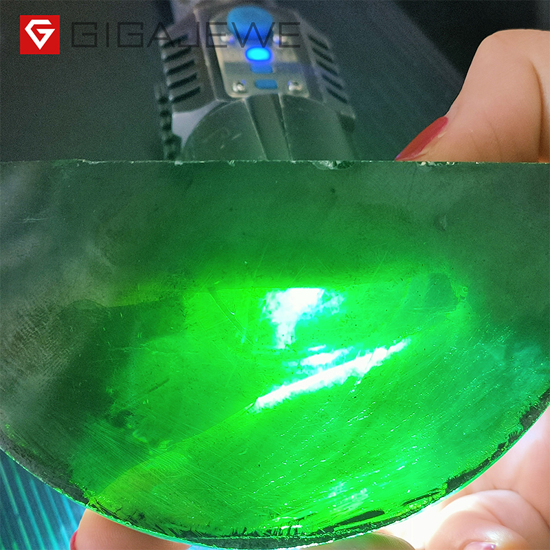 GIGAJEWE jewelry making raw material green color rough sic wafer moissanite rough stones sic crystal rough synthetic gemstones