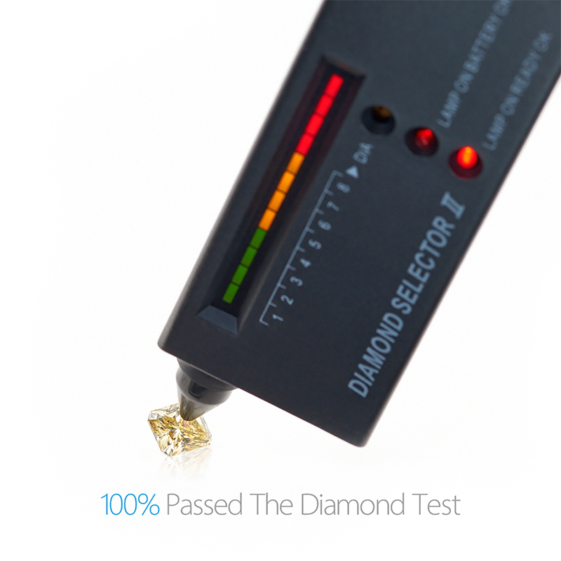 GIGAJEWE Champagne Radiant Cut Moissanite Loose Diamond Test Passed Gemstone For Jewelry Making Gift