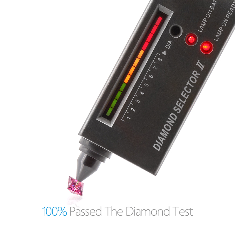 GIGAJEWE Moissanite Hand-Cutting Princess Red Pink Color VVS1 Premium Gems Loose Diamond Test Passed Gemstone For Jewelry Making