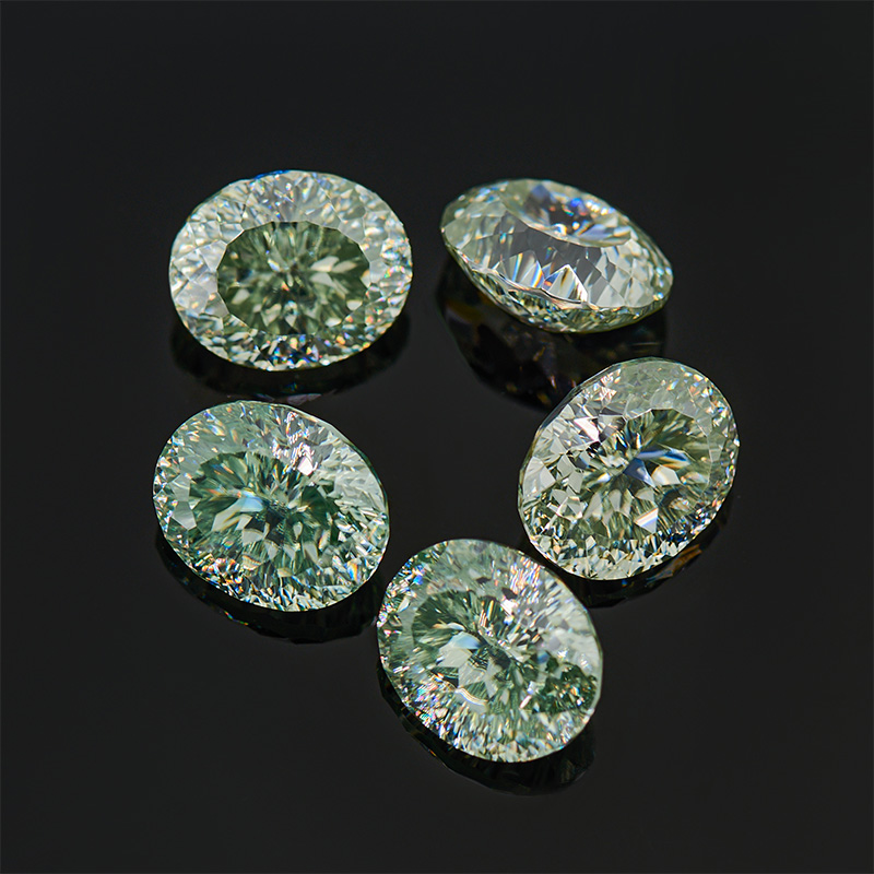 GIGAJEWE Moissanite Customized Demon Eye Cut Green Color Handmade VVS1 Loose Diamond Test Passed Gemstone For Jewelry Making
