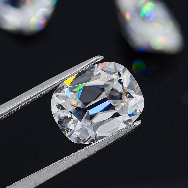 GIGAJEWE Moissanite Old Mine Rectangular Cushion White D VVS1 Premium Gems Loose Diamond Test Passed Gemstone For Jewelry Making