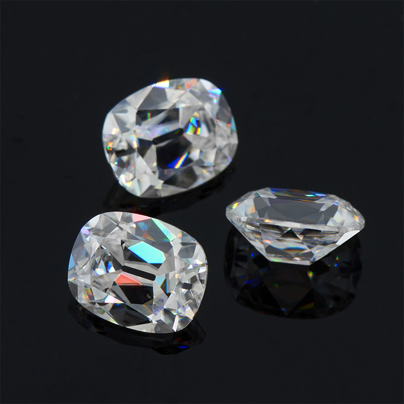 GIGAJEWE Moissanite Old Mine Rectangular Cushion White D VVS1 Premium Gems Loose Diamond Test Passed Gemstone For Jewelry Making