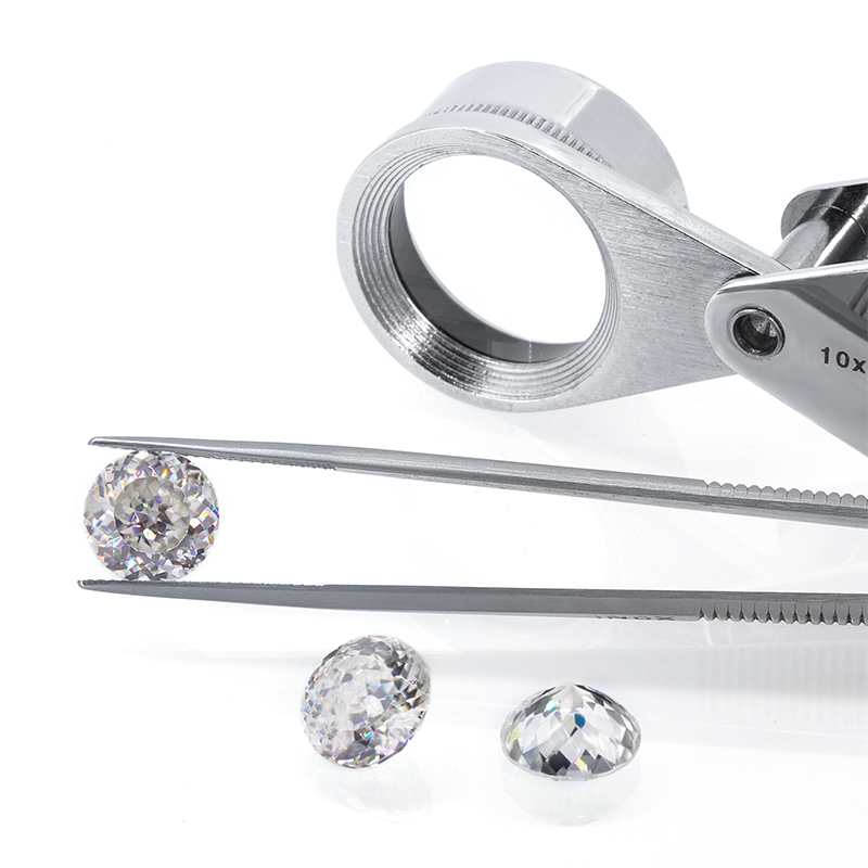 GIGAJEWE Moissanite Hand-Cutting Portuguese White GH VVS1 Premium Gems Loose Diamond Test Passed Gemstone For Jewelry Making