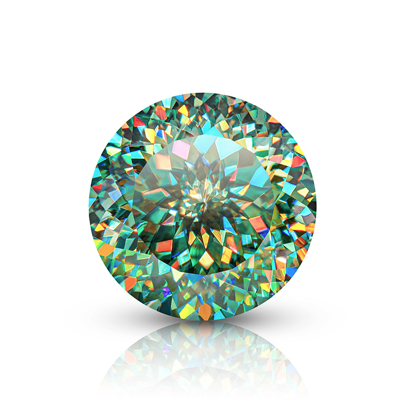 GIGAJEWE Cyan color Portuguese Cut Moissanite Stone Loose Gemstone Pass Diamond test with Excellent cut