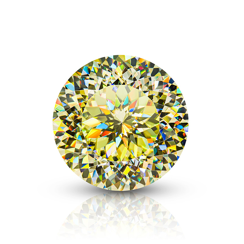 GIGAJEWE Olive Yellow color Portuguese Cut Moissanite Stone Loose Gemstone Synthetic Diamond with Excellent cut