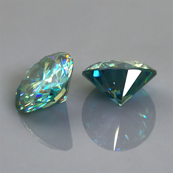 GIGAJEWE Lnventory Clearance Promotion Cyan VVS1 Round Hand Cutting Moissanite Loose Stone In Stock Lab Gem DIY Jewelry Making