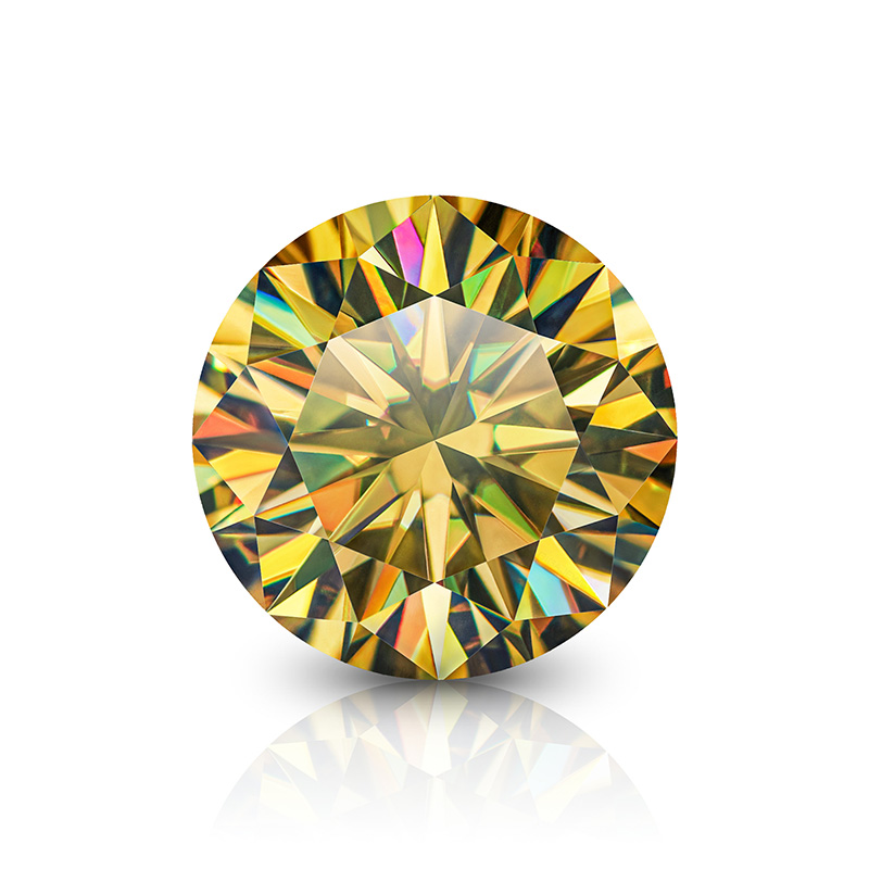 GIGAJEWE Moissanite Round Cut NovaColor RadiantSun Color VVS1 Premium Gems Loose Diamond Test Passed Gemstone For Jewelry Making