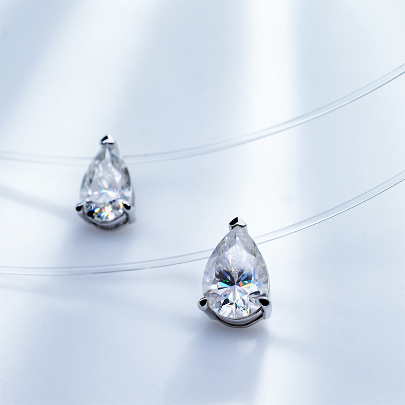 GIGAJEWE 1.5ct/1.0ct 925 sterling silver Pear cut Necklace,Moissanite Necklace,Engagement Necklace,Wedding Necklace