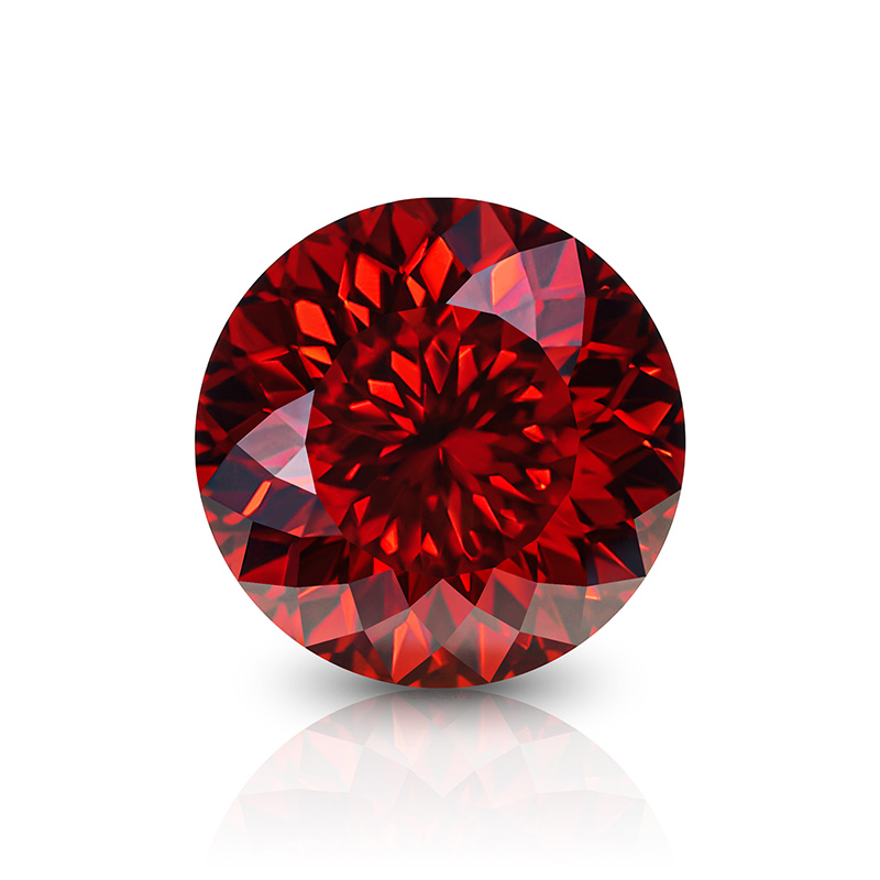GIGAJEWE 6.5mm 1.0ct Red color Portuguese Cut Moissanite Stone Loose Gemstone and Moissanite with Excellent cut