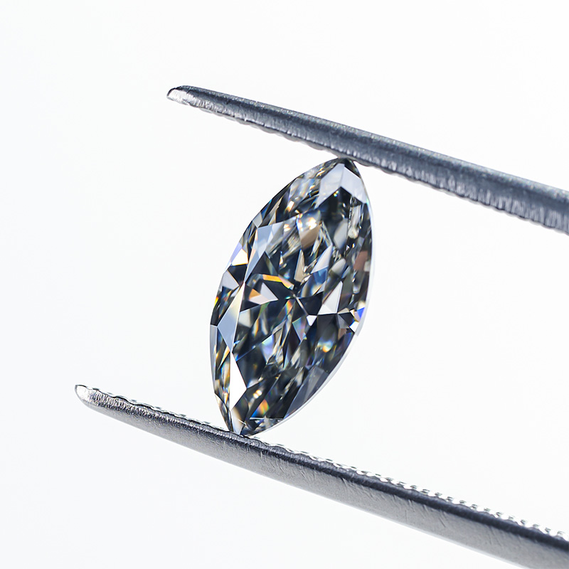 GIGAJEWE Hand-Cutting Marquise Grey VVS1 Moissanite Premium Gems Loose Diamond Test Passed Gemstone For Jewelry Making