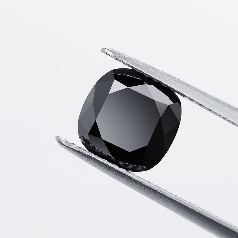 GIGAJEWE Moissanite Handmade Cushion Black Color VVS1 Premium Gems Loose Diamond Test Passed Gemstone For Jewelry Making
