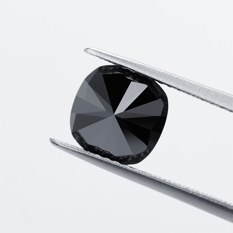 GIGAJEWE Moissanite Handmade Cushion Black Color VVS1 Premium Gems Loose Diamond Test Passed Gemstone For Jewelry Making