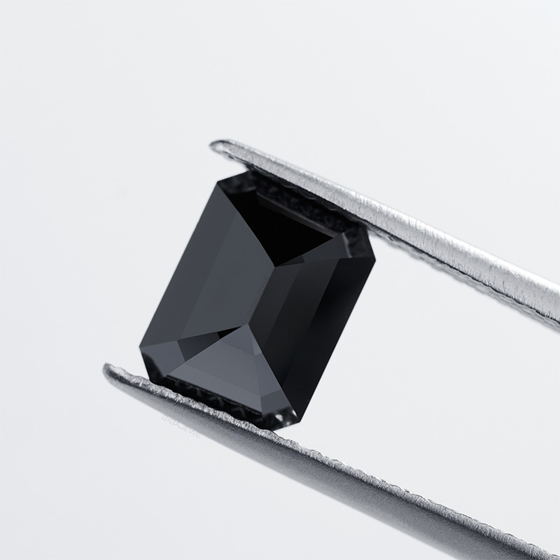 GIGAJEWE Black color VVS Emerald Cut Excellent Quality Moissanite Loose Gemstone With Certificate by Excellent Cut For Jewelry Making