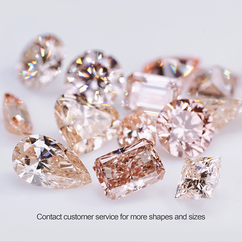 GIGAJEWE 7.02*10.63mm 2.03ct Pear cut Loose Diamond CVD Pink color polished Diamonds lab grown Diamonds