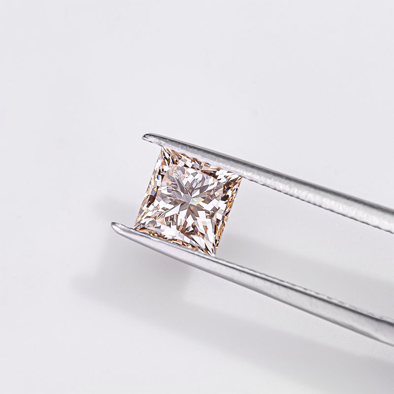 GIGAJEWE CVD lab Grown Diamond 6.24*6.3mm 1.54ct Princess cut Loose Diamond Pink color polished diamonds IGI Certificate