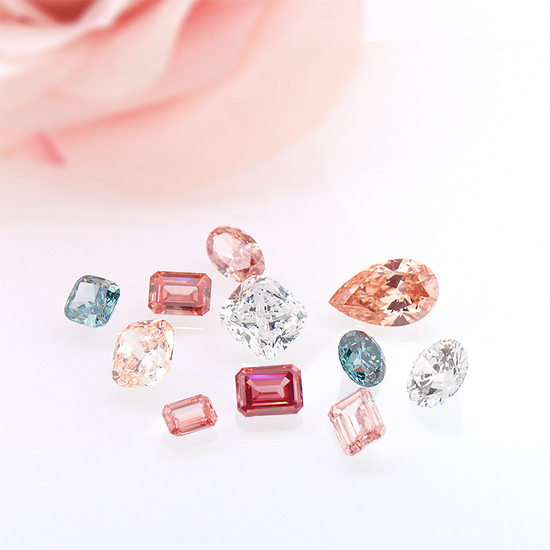 GIGAJEWE Pear Cut 5.68*8.6mm 1.035ct Loose Diamond CVD Pink color polished Diamonds lab grown Diamonds