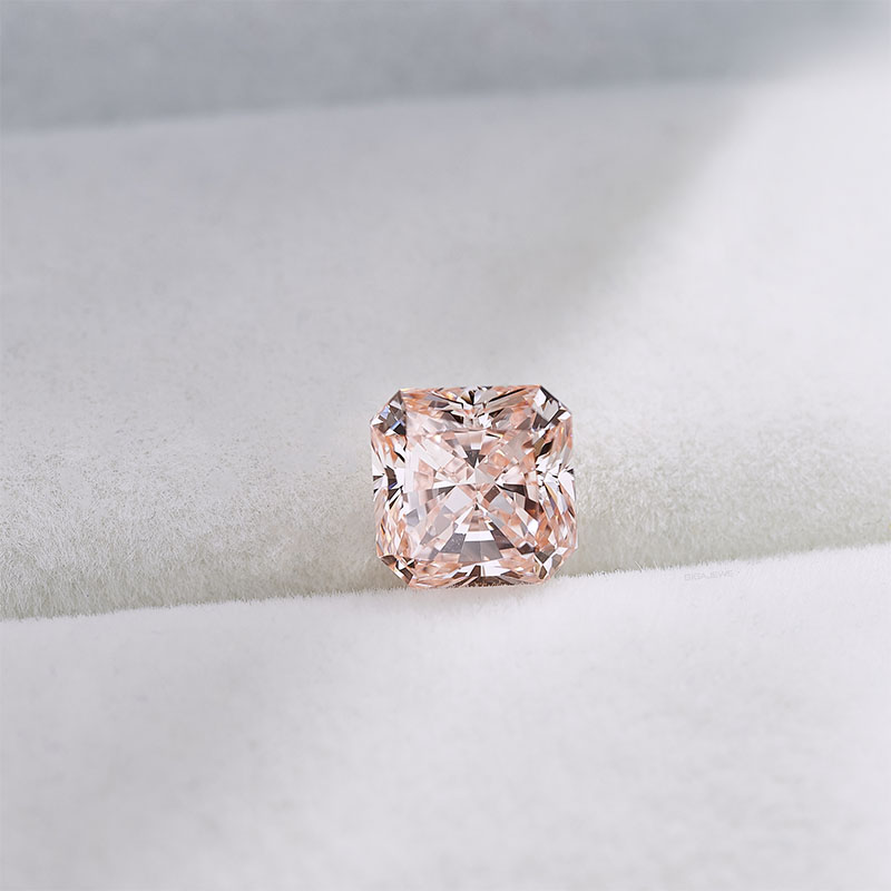GIGAJEWE Radiant Cut 7.96 X 7.89 X 4.87mm 2.738ct VS1 Loose Diamond CVD Pink color polished Diamonds lab grown Diamonds
