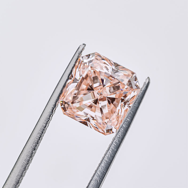 GIGAJEWE Radiant Cut 7.96 X 7.89 X 4.87mm 2.738ct VS1 Loose Diamond CVD Pink color polished Diamonds lab grown Diamonds