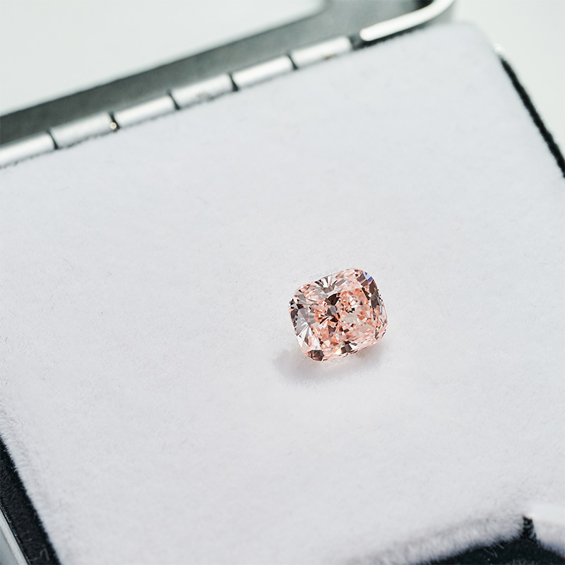 GIGAJEWE Cushion Cut 6.43 X 7.19 X 4.09mm 1.593ct VS1 Loose Diamond CVD Pink color polished Diamonds lab grown Diamonds