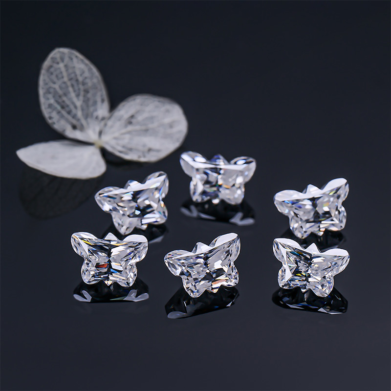 GIGAJEWE Best Manual cut 1-2.0ct white D color Butterfly Cut Moissanite Loose VVS1 by Excellent Cut For Jewelry Making