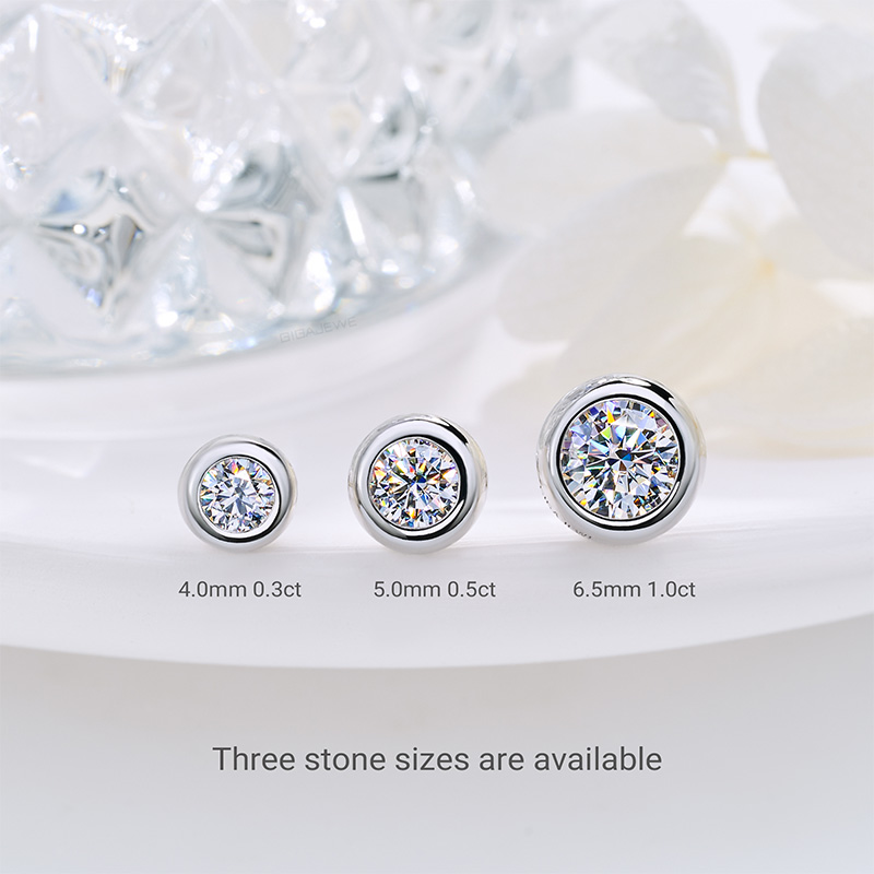 GIGAJEWE Bubble Earrings Moissanite White D Color VVS1 S925 Silver 18K Gold Plated Diamond Test Passed Jewelry Woman Wife Gift