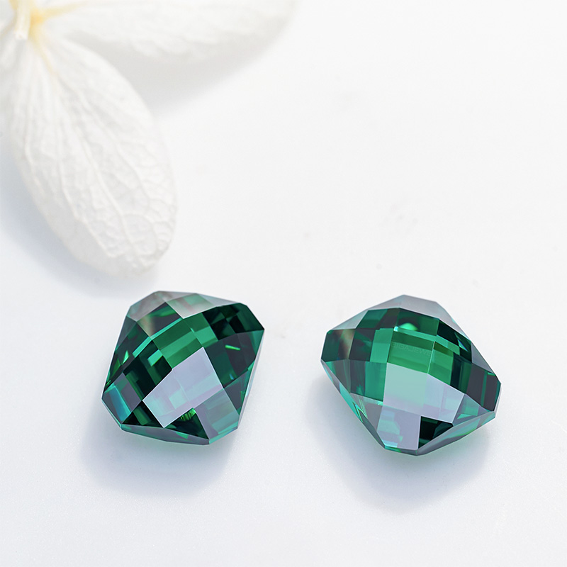 GIGAJEWE Green color VVS Cushion Rose Cut Excellent Quality Moissanite Loose Gemstone With Certificate by Excellent Cut For Jewelry Making