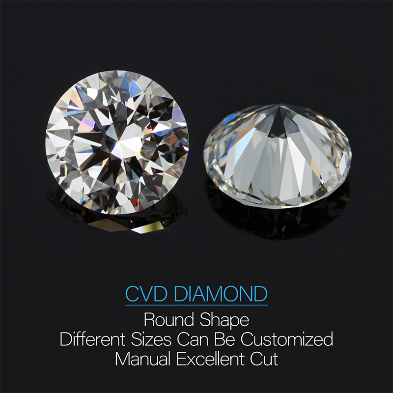 1-3ct E-H color Loose Diamond CVD white color polished diamonds lab grown With IGI Certificate round cushion brilliant cut cvd diamond rough