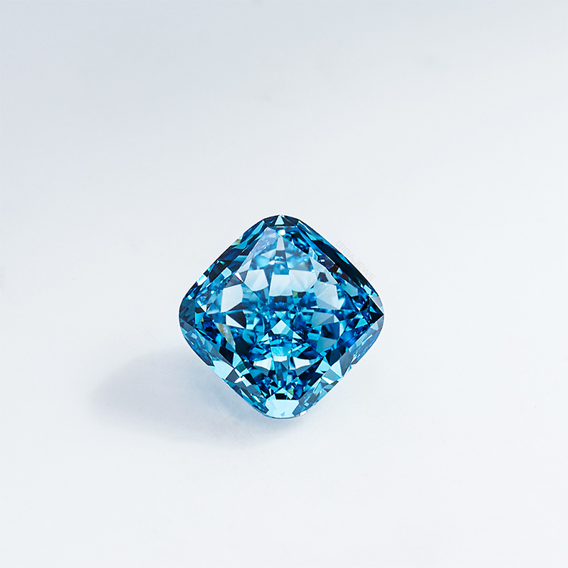 GIGAJEWE CVD lab Grown Diamond 8.91x8.84x5.4mm 3.836ct Cushion Cut Loose Diamond Blue color polished diamonds