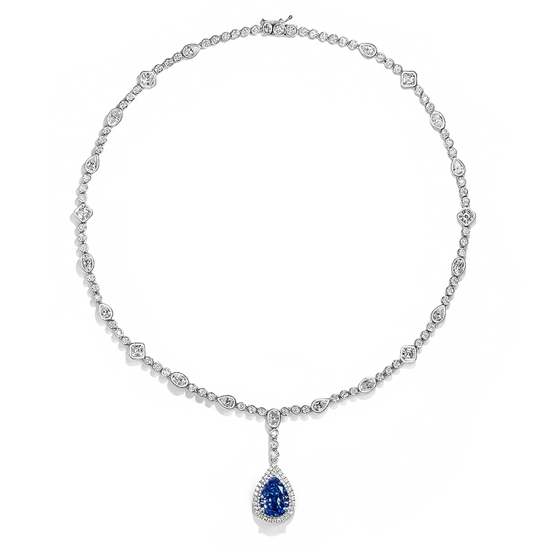 Tennis Necklace (10.02 ct GH VVS-VS Diamonds) in 18K White Gold – Beauvince  Jewelry