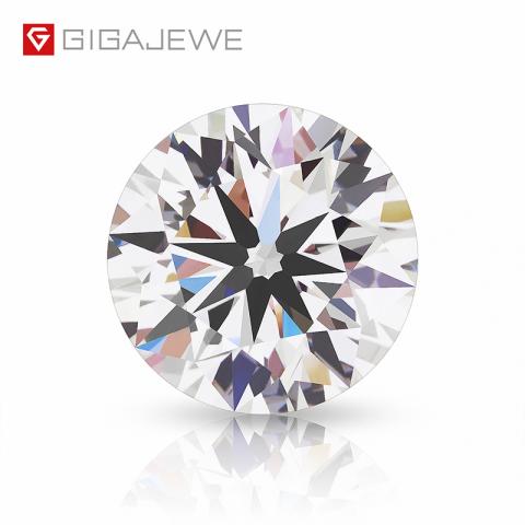 GIGAJEWE Polierte Diamanten Loose Lab Grown Round Brilliant Cut Man Made Diamond Diamond CVD Weiße Farbe