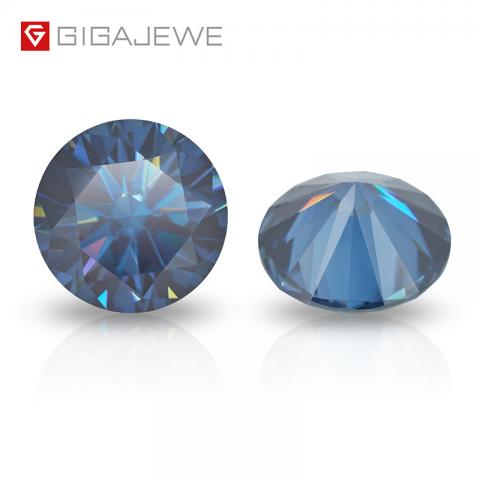 loose moissante gemstone Synthetic diamonds price per carat Blue Color Round Cut Diamond For Jewelry