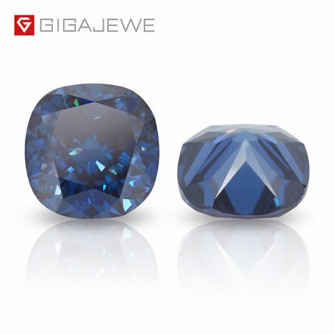 Synthetic Diamond price per carat color 2.2ct Loose Moissanite gemstone Cushion Moissanite Blue
