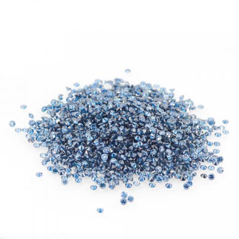 GIGAJEWE Blue color loose gemstone 0.1ct 3.0mm Round Cut for jewelry making Synthetic moissanite Round Blue