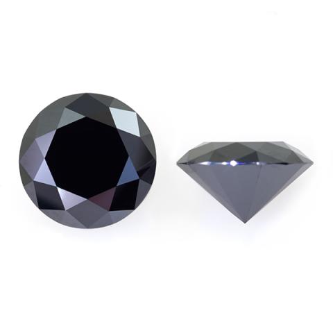 GIGAJEWE Moissanite Black 6.5mm Round Cut Loose Stone Lab Diamond DIY Gem Jewelry Making Fashion Charms Woman Girlfriend Gift