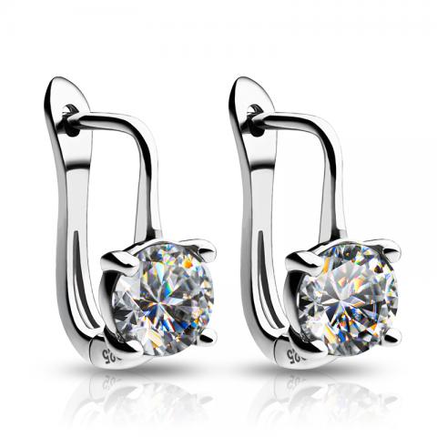 GIGAJEWE Silver Plated 18K Dangle Earrings Round Cut 1.6ct Carats DEF White Color Moissanite Earrings VVS1 Gemstone earrings