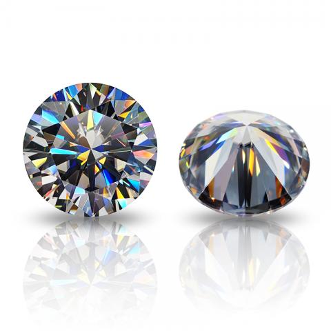 GIGAJEWE Hand-Cutting Round Grey VVS1 Moissanite Premium Gems Loose Diamond Test Passed Gemstone For Jewelry Making
