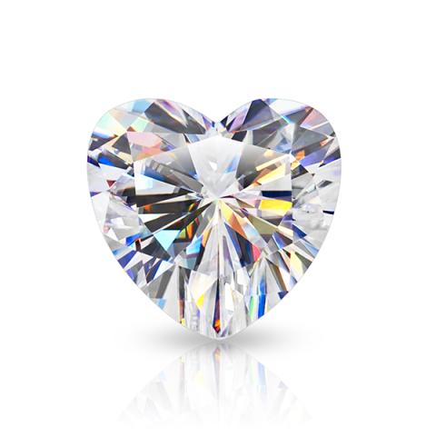 GIGAJEWE – TOP White D VVS1 with Hand Cut Heart, Premium Moissanite, Loose Diamond Test, Gemstone for Jewelry Making