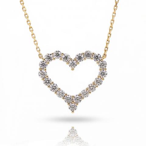 3CT White D Color 3*3mm Round Cut 20pcs Moissanite Necklace 9K/14K/18K Gold Loose Diamond Gemstone Necklace Girlfriend Gift
