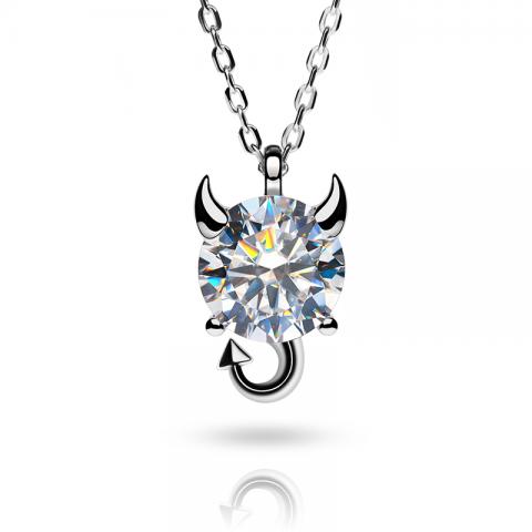 GIGAJEWE Moissanite 2.0ct EF Cute Little Devil Pendant 18K Gold Plated 925 Silver Necklace Diamond Test Passed Woman Gift Gift