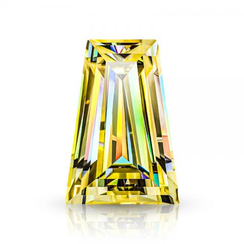 GIGAJEWE Hand-Cutting Trapezoid Vivid Yellow VVS1 Moissanite Premium Gems Loose Diamond Test Passed Gemstone For Jewelry Making