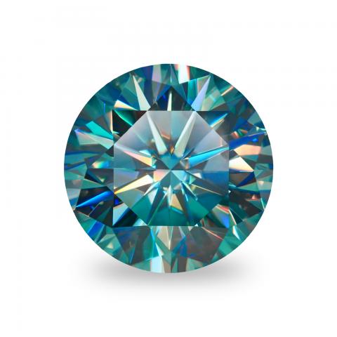 GIGAJEWE Lnventory Clearance Promotion Cyan VVS1 Round Hand Cutting Moissanite Loose Stone In Stock Lab Gem DIY Jewelry Making