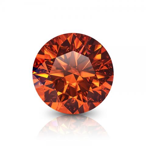 GIGAJEWE Sunset Yellow Color Round Cut VVS1 Moissanite Stone Loose Gemstone Synthetic Diamond with Certificate