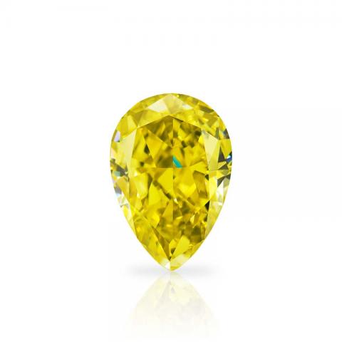 GIGAJEWE Customized Crushed Ice Pear Cut Vivid Yellow VVS1 Moissanite Loose Diamond Test Passed Gemstone For Jewelry Making