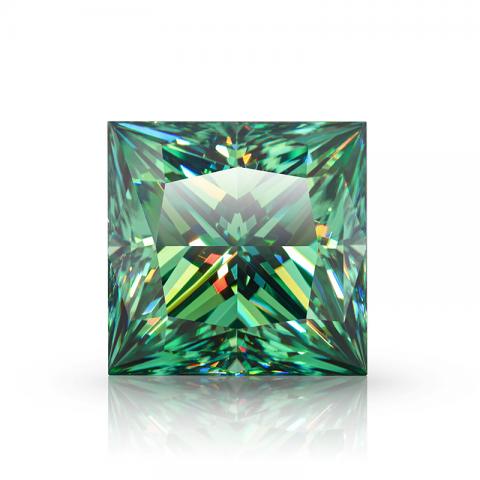 GIGAJEWE Green color Loose Moissanite Stone Princess Cut For Jewelry making,loose gemstone,loose moissanite