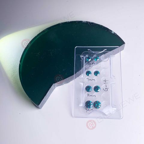 Factory High Quanlity Sic Crystal Loose Moissanite Ingot Green Color Rough Stone Synthetic Diamonds Raw Material