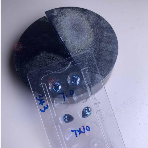 GIGAJEWE Blue color Loose moissanite Rough Stone white Gemstone Ingot Sic crystal For Jewelry Making