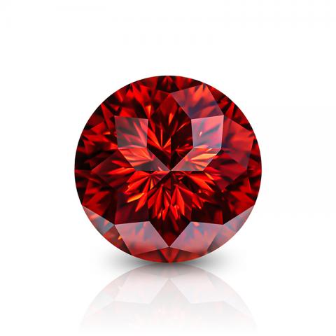 GIGAJEWE 6.5mm 1.0ct Red color General Cut Moissanite Stone Loose Gemstone and Moissanite with Excellent cut