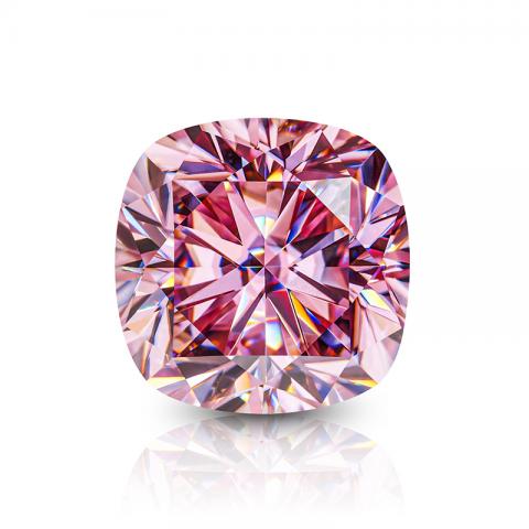 GIGAJEWE Sakura Pink color Moissanite Best Hand Cushion Cut Gemstone Loose Brilliant Stone With Certificate By Excellent Cut