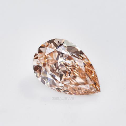 GIGAJEWE 7.02*10.63mm 2.03ct Pear cut Loose Diamond CVD Pink color polished Diamonds lab grown Diamonds